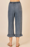 Ruffle Chambray Capri