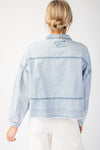 Denim V-Neck Top