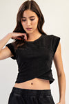 Cropped Wrap Top