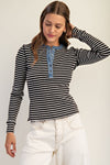 Stripe Henley Top
