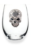 Skull Jeweled Stemless Wine Glass
