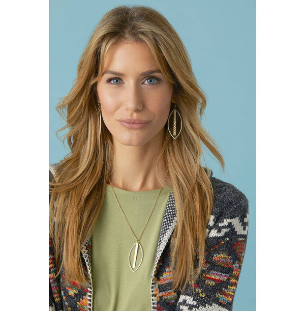 Gold Bar Dangle Earrings