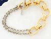 Two Tone Link and Lock Bracelet