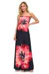 Crimson Bloom Maxi Dress