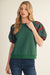 Plaid Sleeve Top