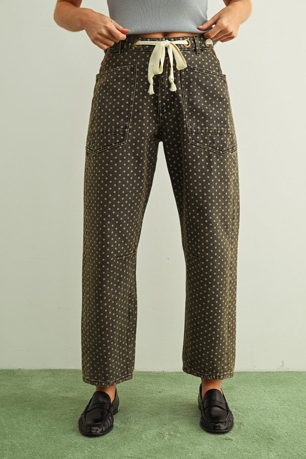 Polka Dot Barrel Jeans