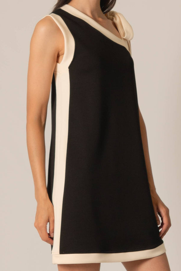 Contrast Tie Strap Mini Dress