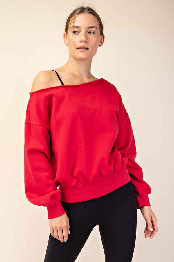 Off Shoulder Fleece