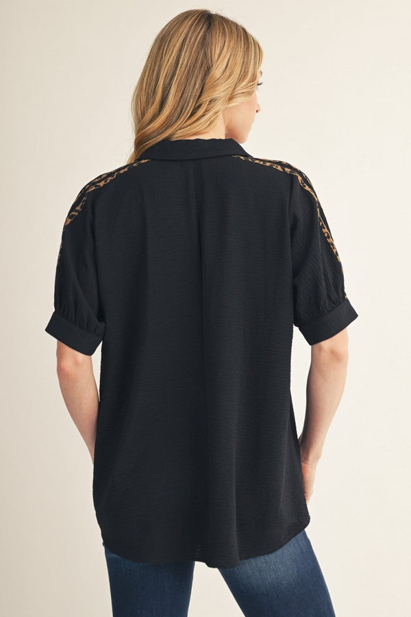 Leopard Shoulder Top