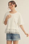 Mesh Ruffle Top
