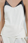 Leather and Satin Tank