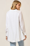 High Low Bubble Hem Blouse