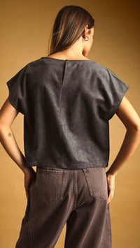 Suede Crop Top