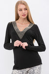 Jewel V Neck Top