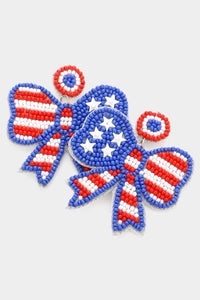 Flag Ribbon Earrings