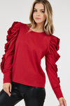 Ruffle Puff Sleeves