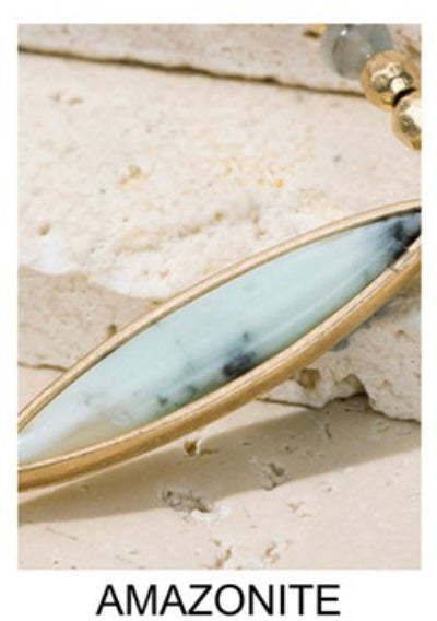Natural Stone Marquise Bracelet