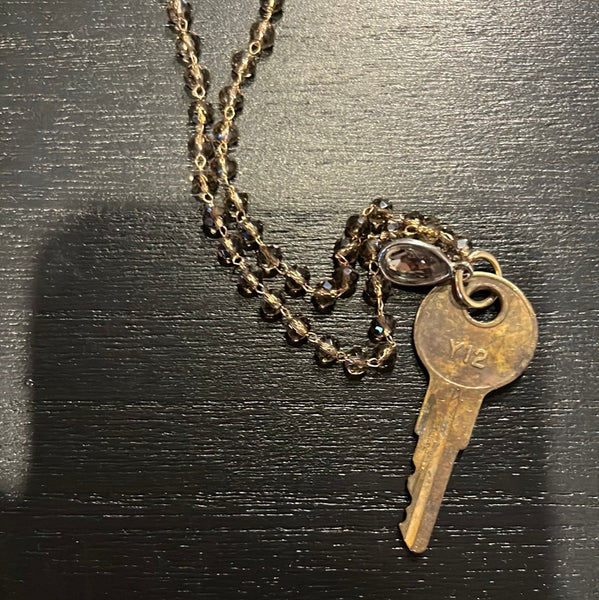 Short Beaded Key Necklace